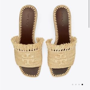 ELEANOR RAFFIA LOW HEEL New sz 8